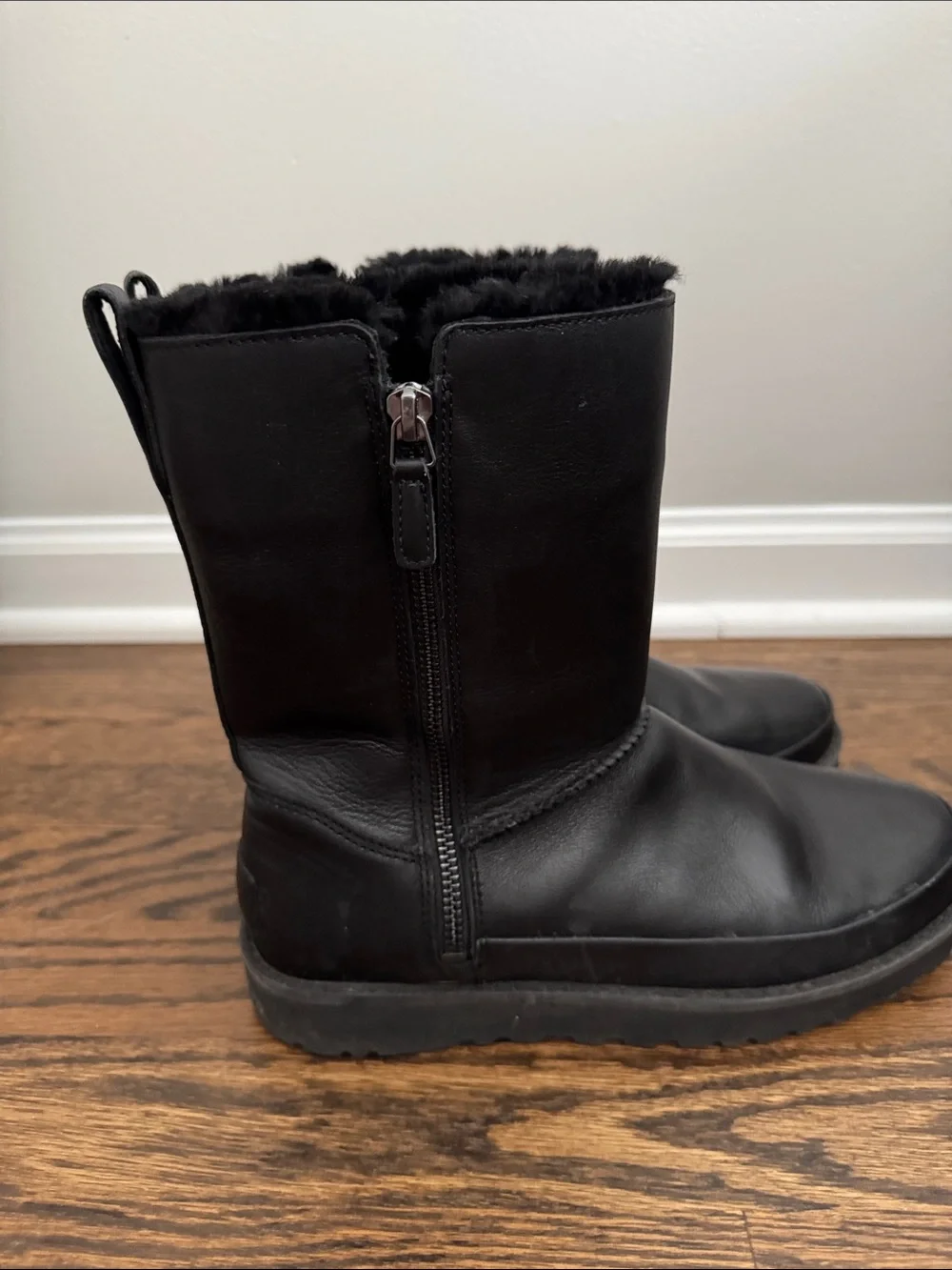 UGG Shearling Fur Lined Mid-Calf Boots